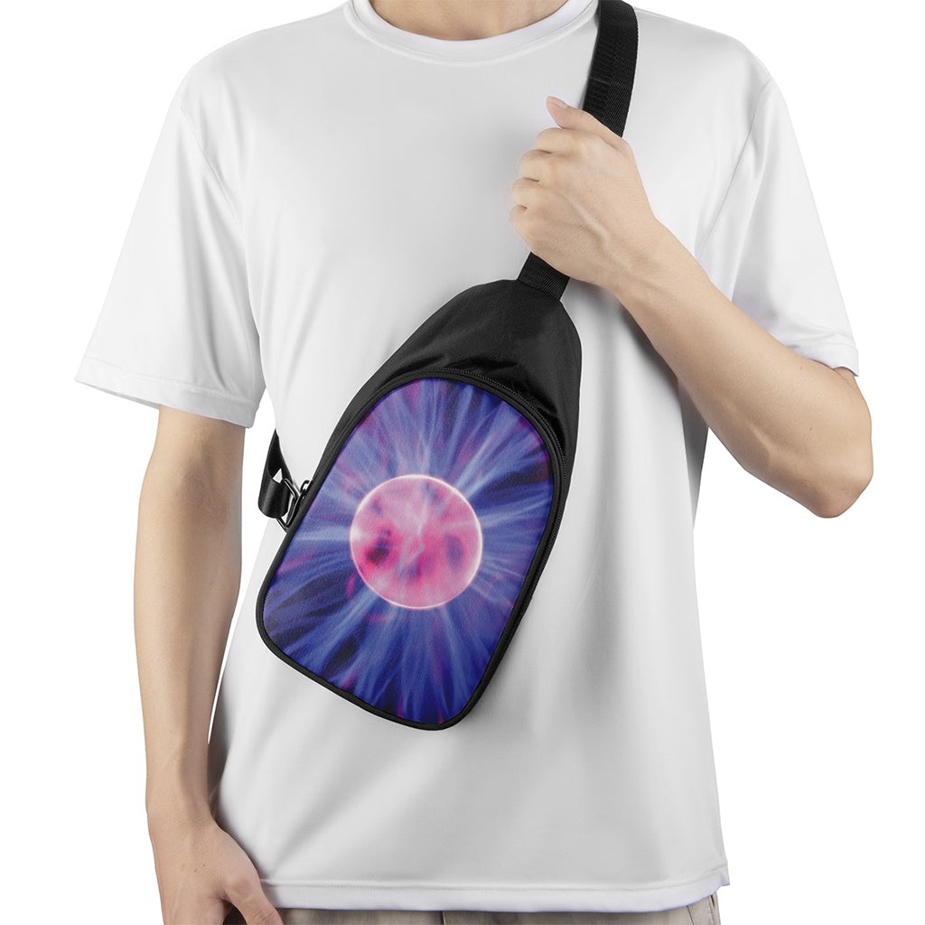 Purple Plasma Ball Print Chest Bag