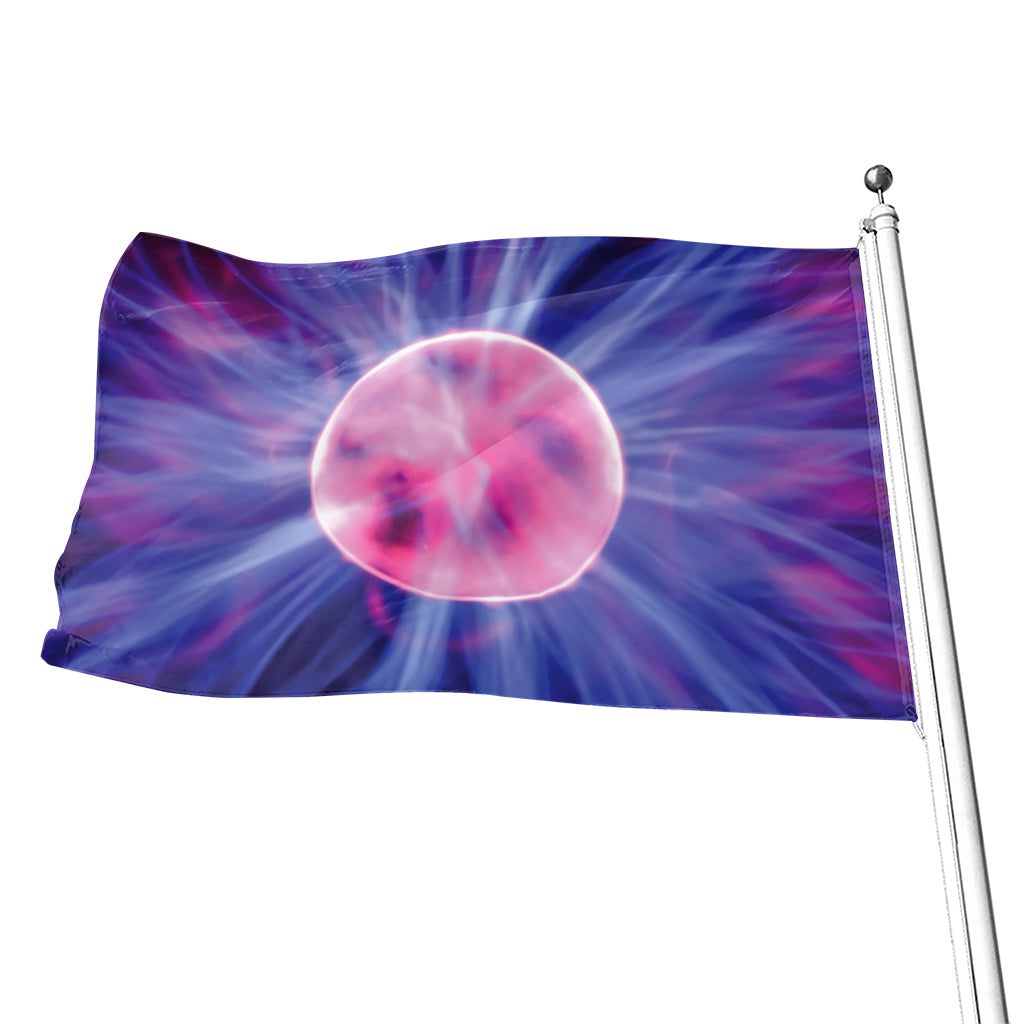 Purple Plasma Ball Print Flag