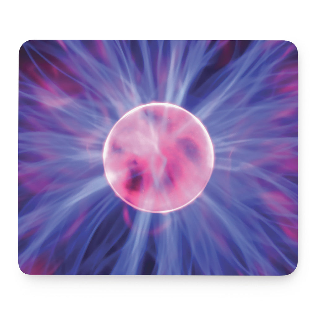 Purple Plasma Ball Print Mouse Pad