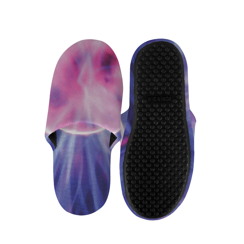 Purple Plasma Ball Print Slippers