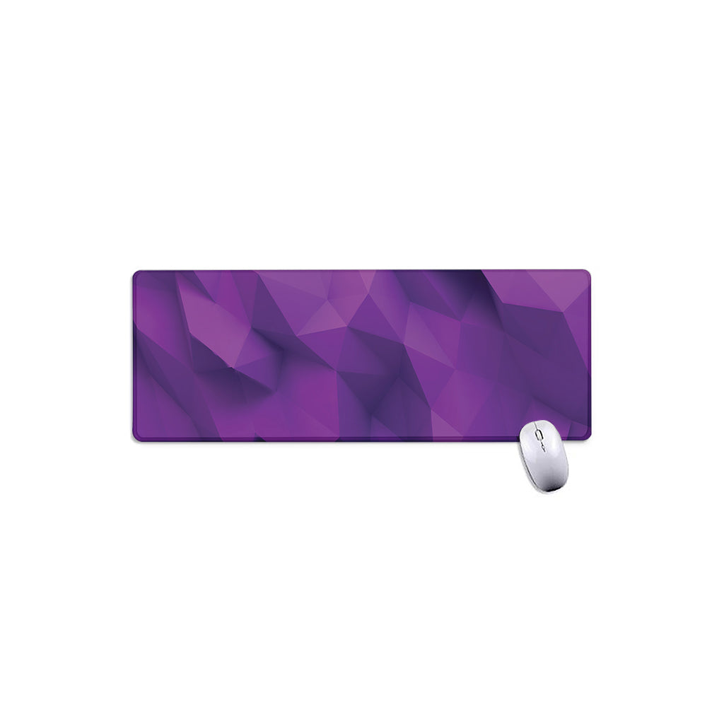 Purple Polygonal Geometric Print Extended Mouse Pad