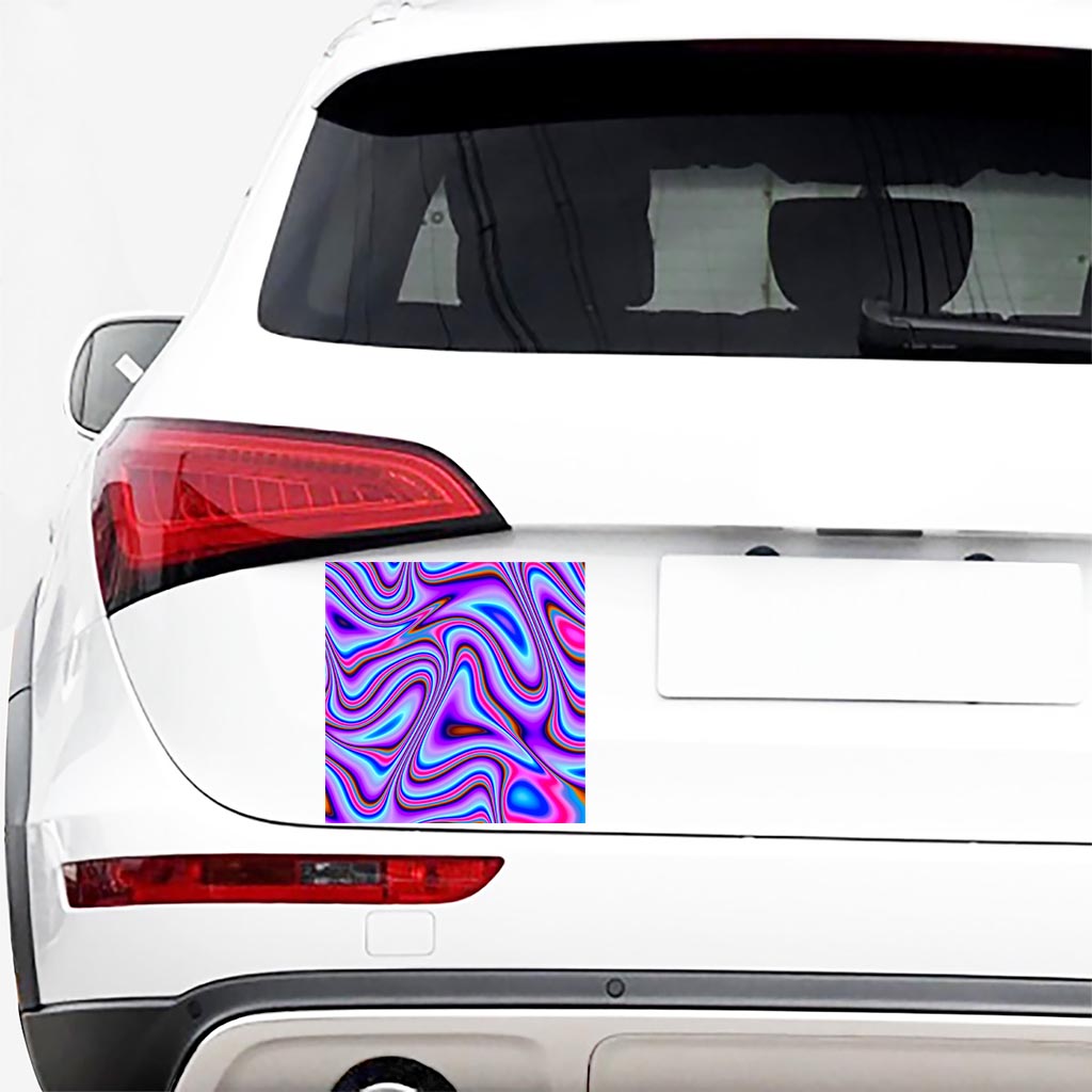 Purple Psychedelic Trippy Print Car Sticker