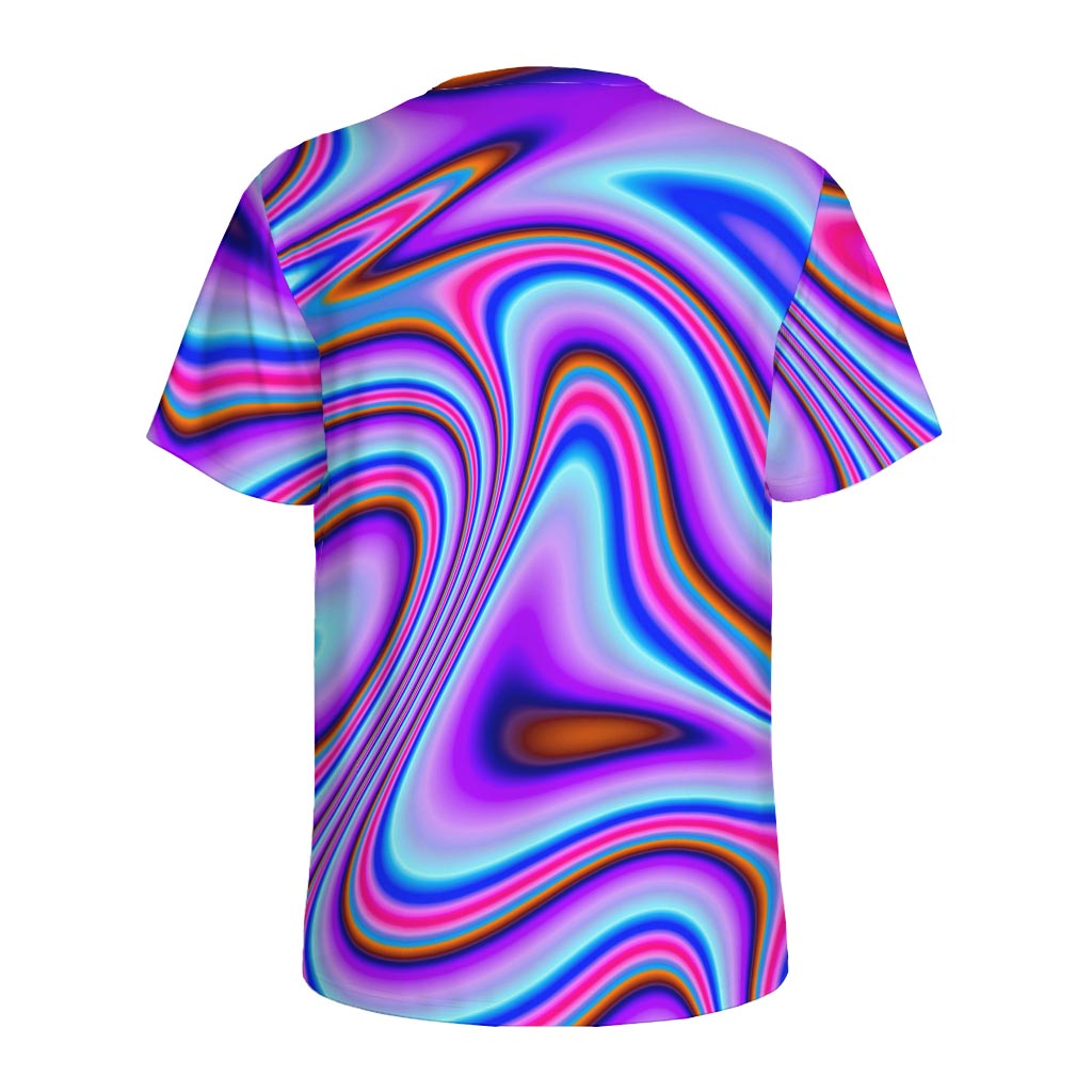 Purple Psychedelic Trippy Print Men's Sports T-Shirt