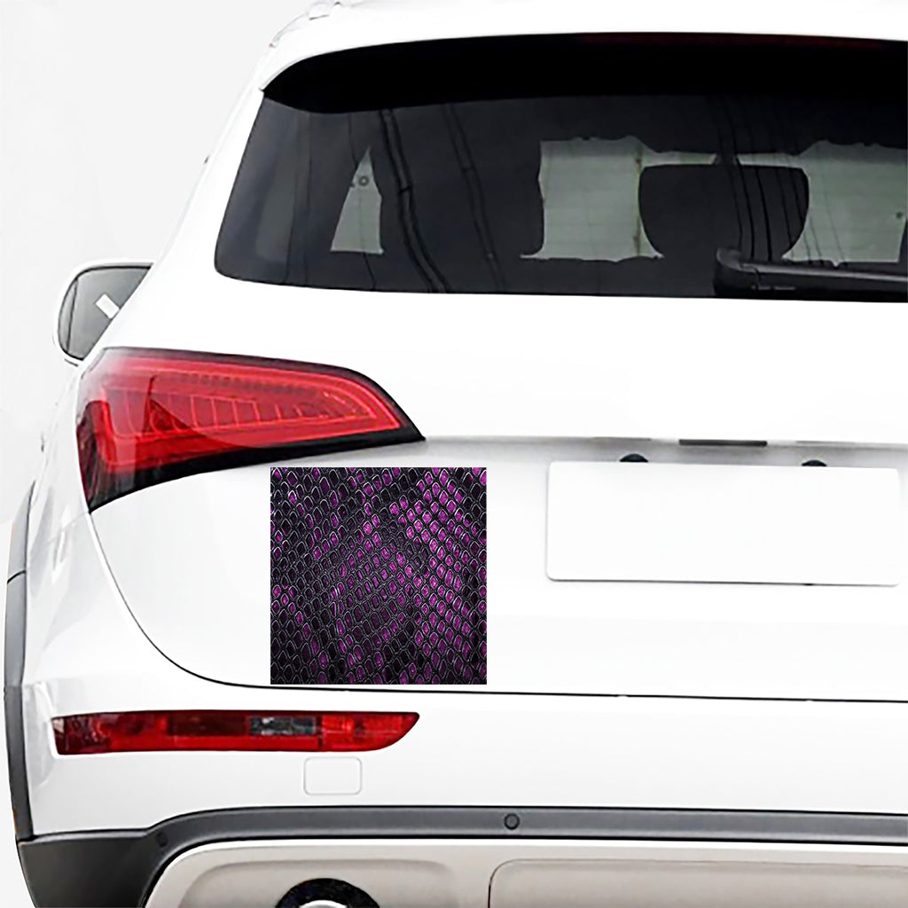 Purple Snakeskin Print Car Sticker