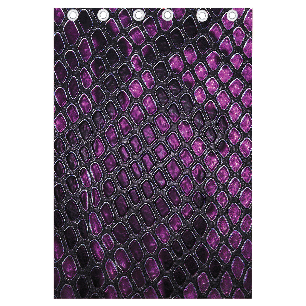 Purple Snakeskin Print Curtain