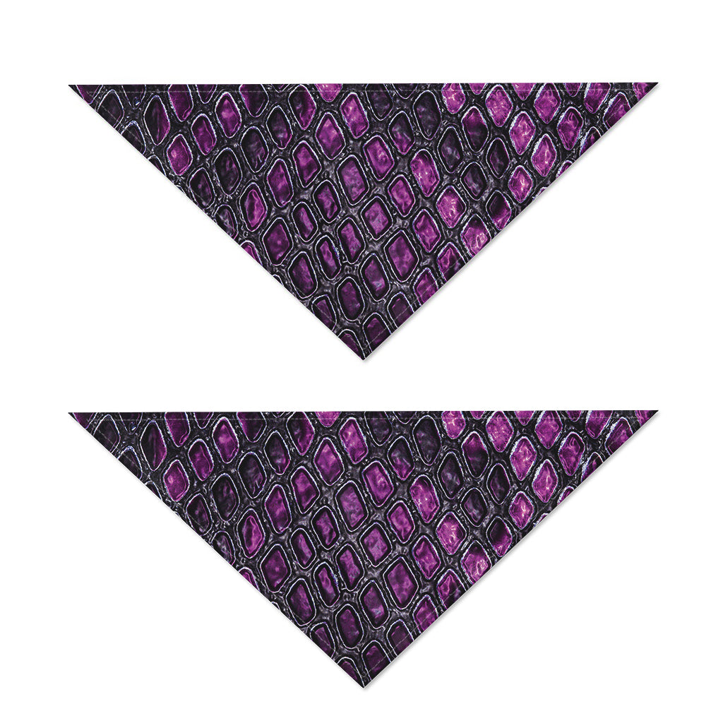 Purple Snakeskin Print Dog Bandana
