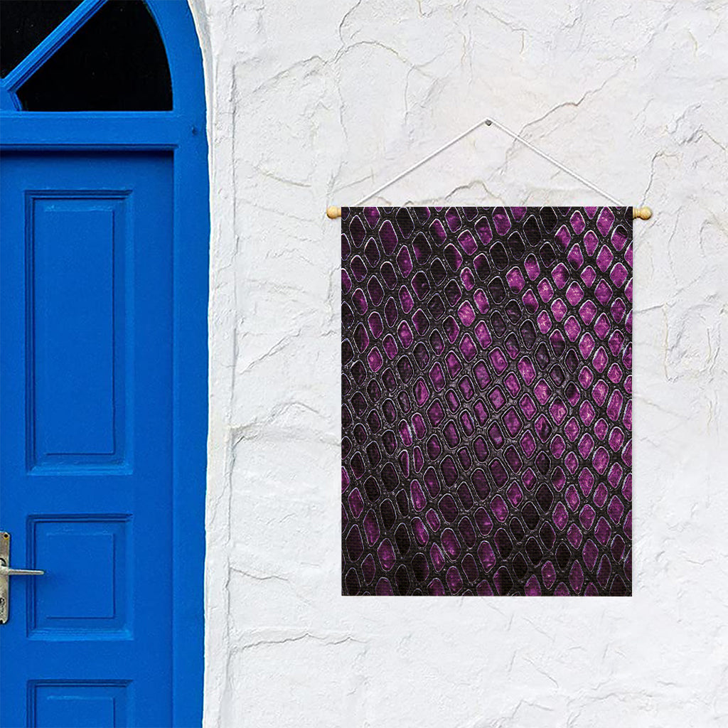 Purple Snakeskin Print Garden Flag