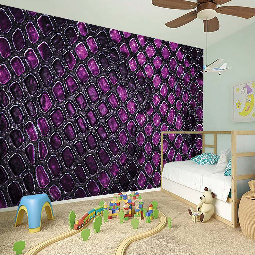Purple Snakeskin Print Wall Sticker