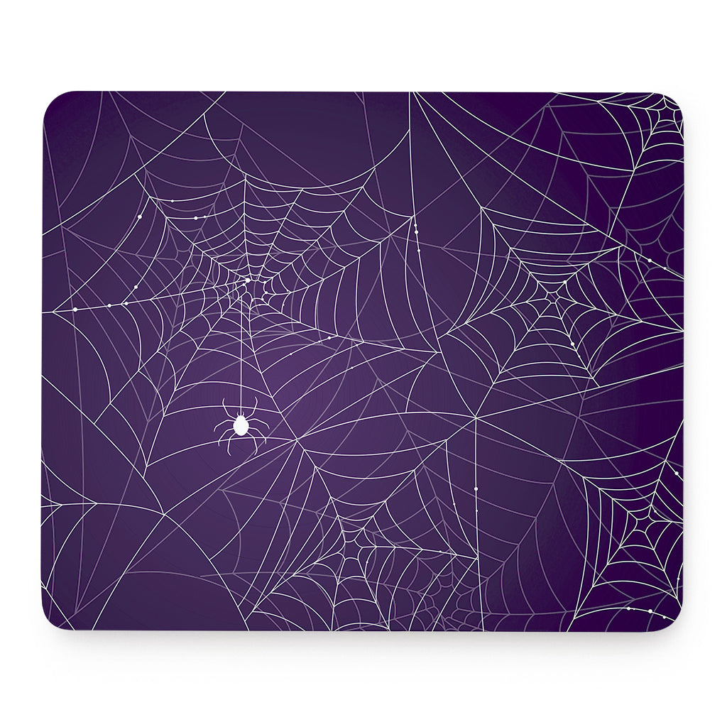 Purple Spider Web Pattern Print Mouse Pad