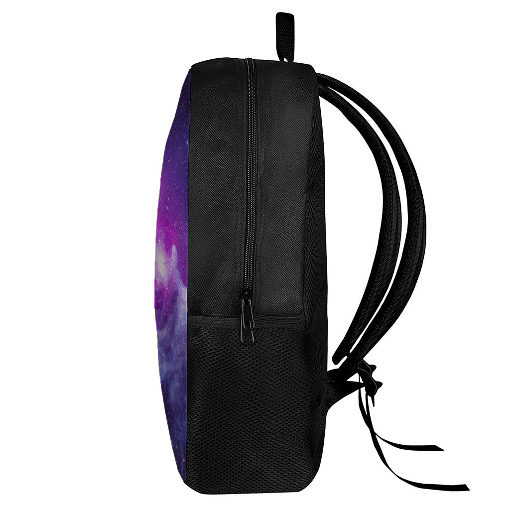 Purple Starfield Galaxy Space Print 17 Inch Backpack