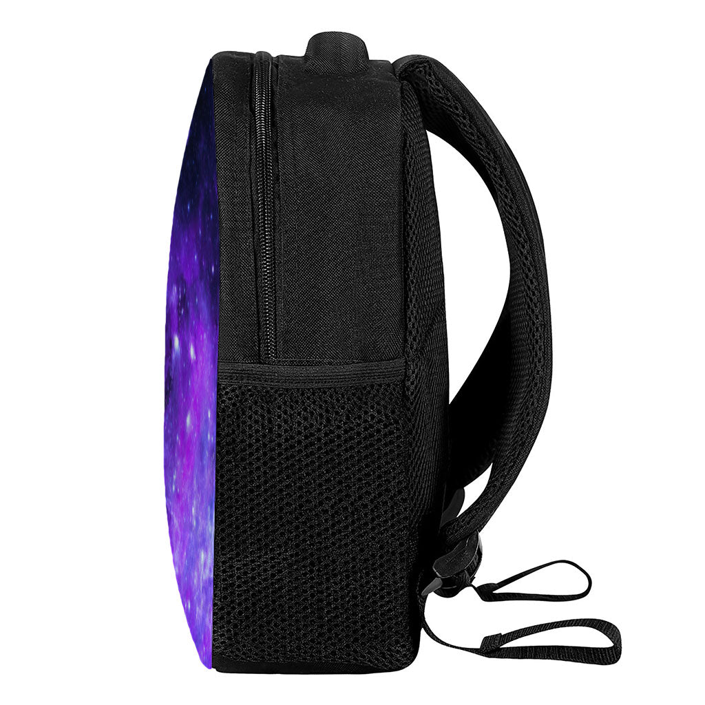 Purple Stars Nebula Galaxy Space Print Casual Backpack
