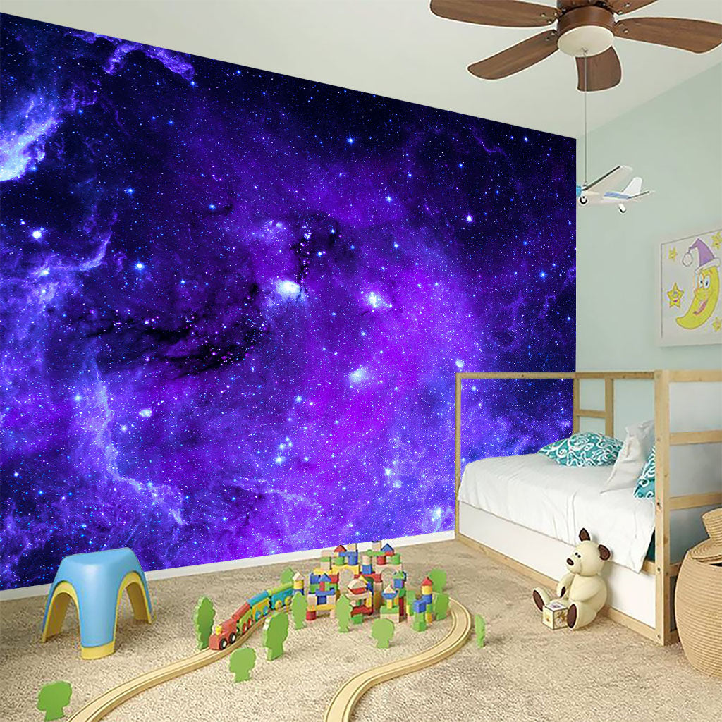 Purple Stars Nebula Galaxy Space Print Wall Sticker