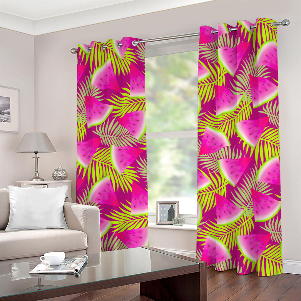 Purple Tropical Watermelon Pattern Print Grommet Curtains