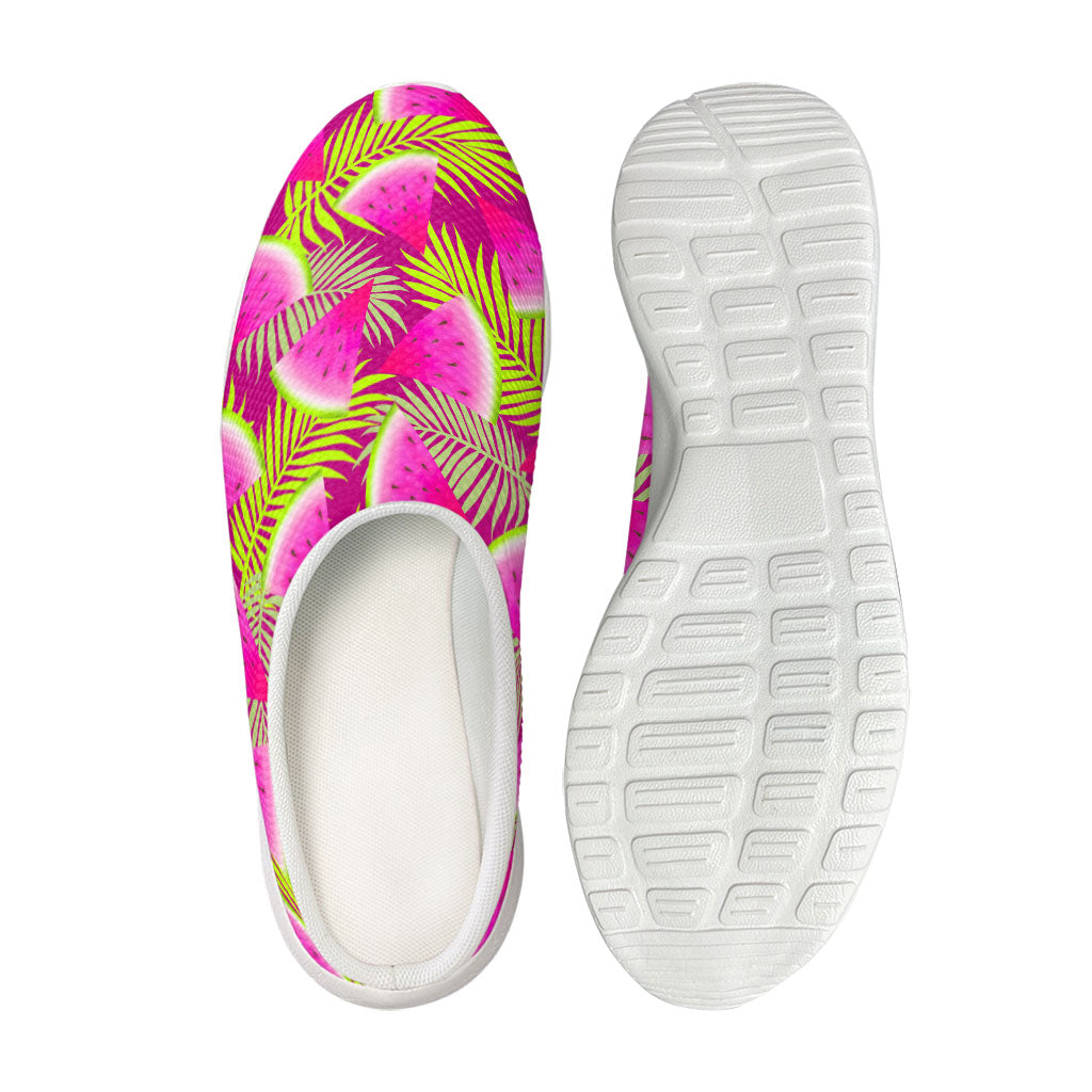 Purple Tropical Watermelon Pattern Print Mesh Casual Shoes