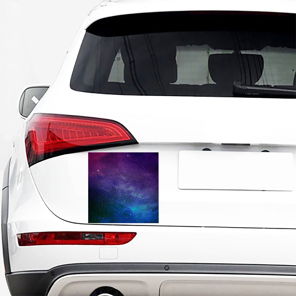 Purple Turquoise Galaxy Space Print Car Sticker