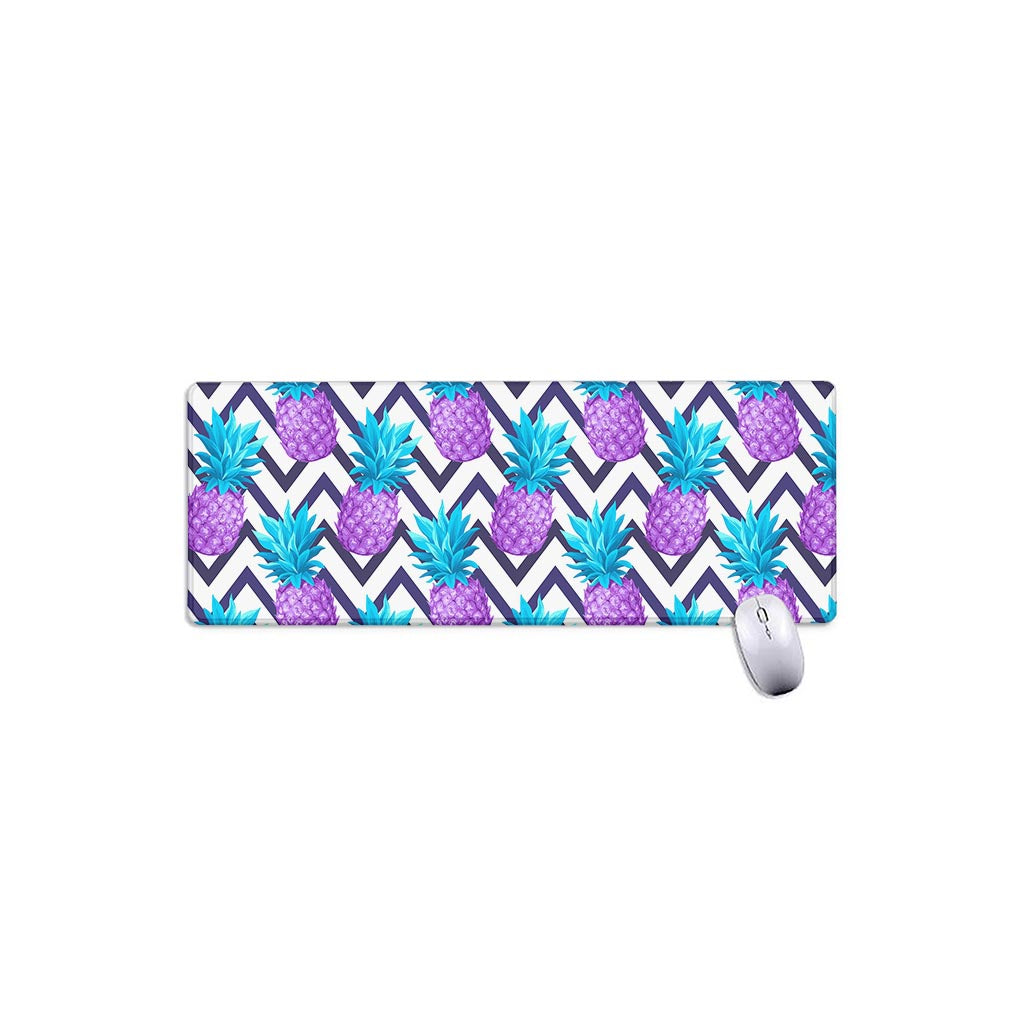 Purple Zig Zag Pineapple Pattern Print Extended Mouse Pad