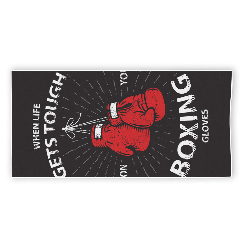 Put On Your Boxing Gloves Print Beach Towel