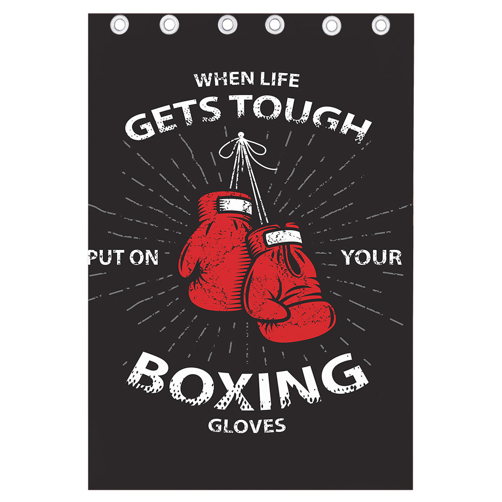 Put On Your Boxing Gloves Print Curtain