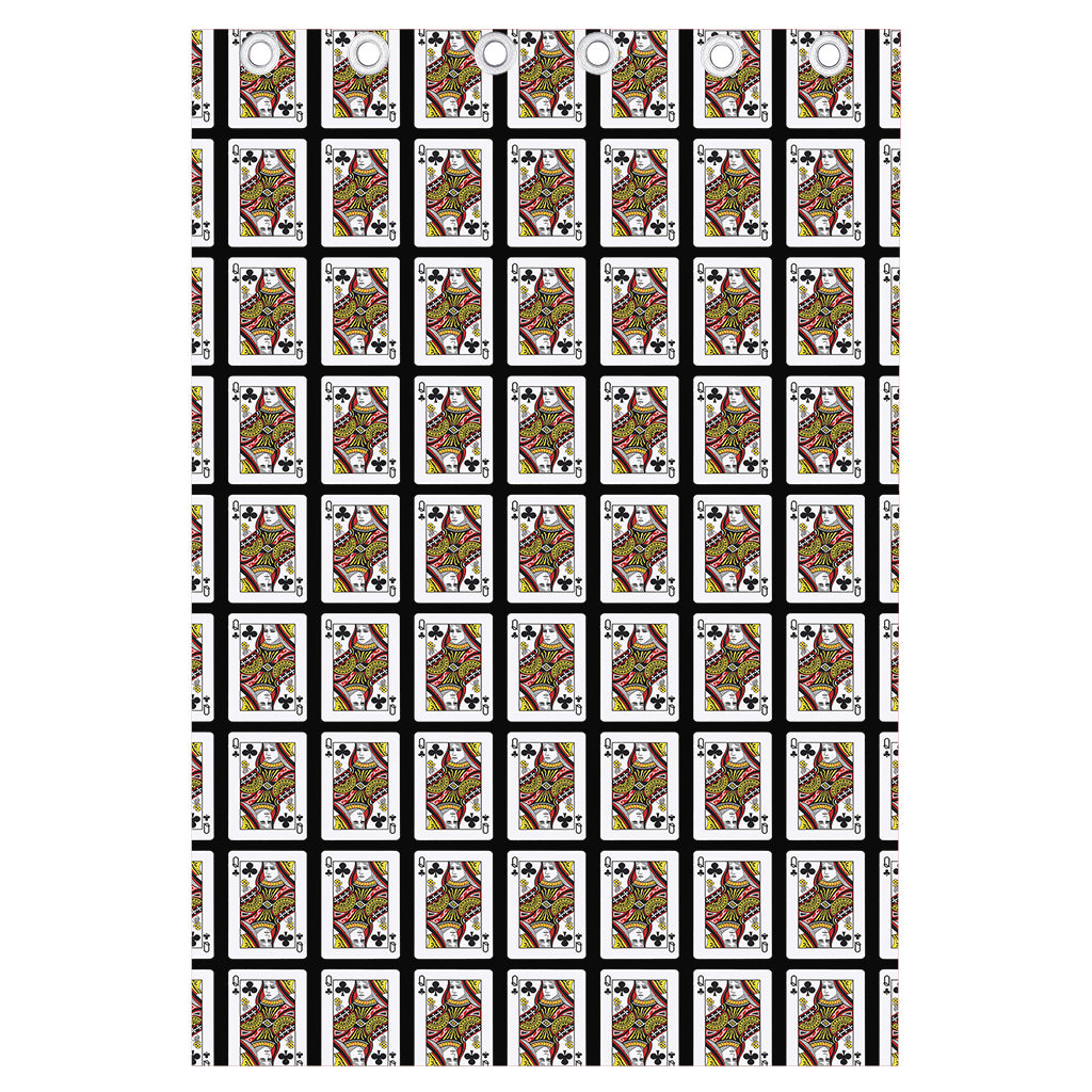 Queen Of Clubs Pattern Print Curtain
