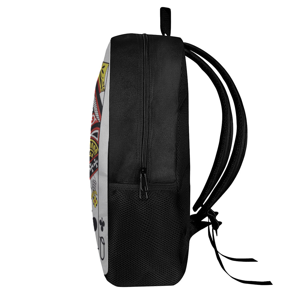 Queen Of Clubs Playing Card Print 17 Inch Backpack