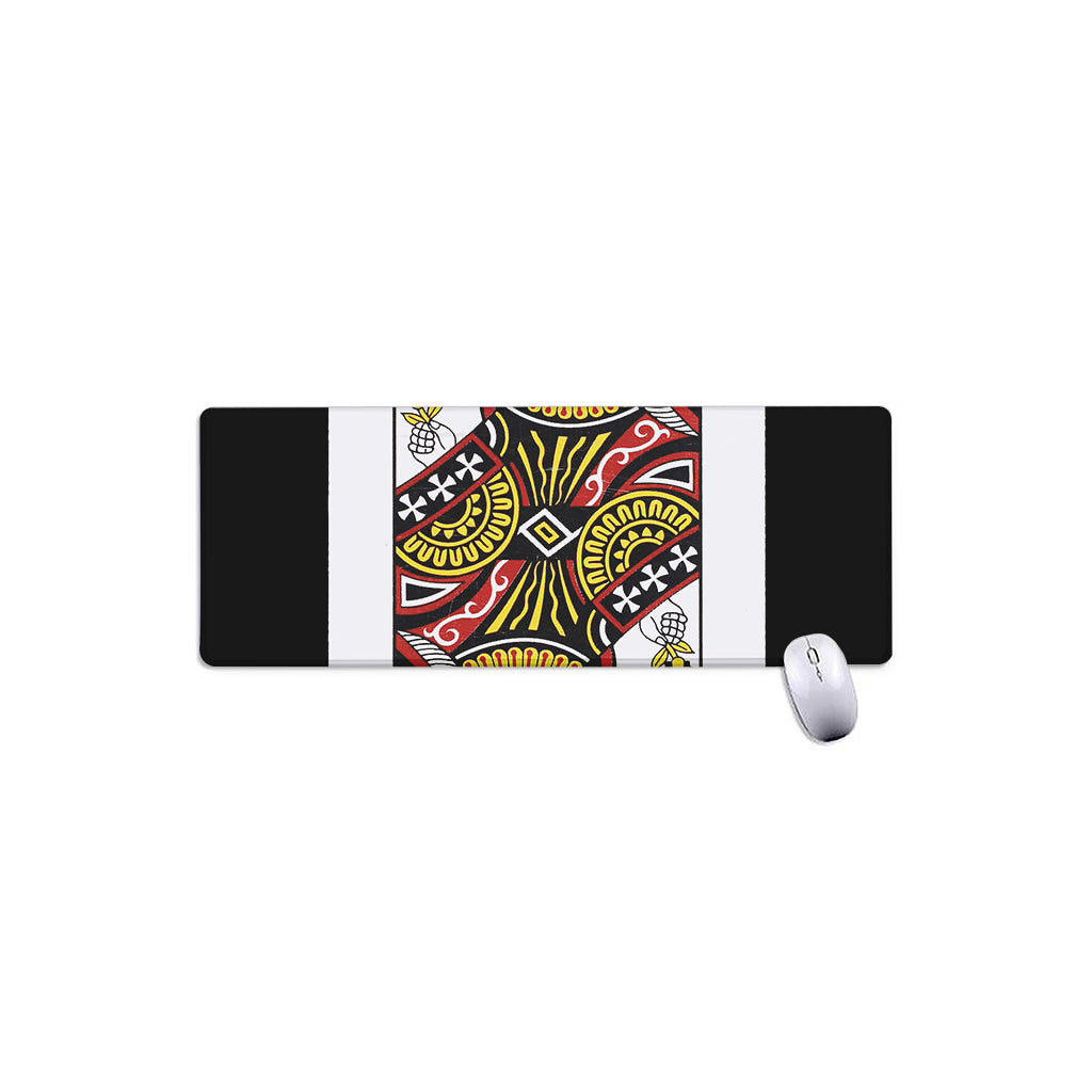 Queen Of Clubs Playing Card Print Extended Mouse Pad