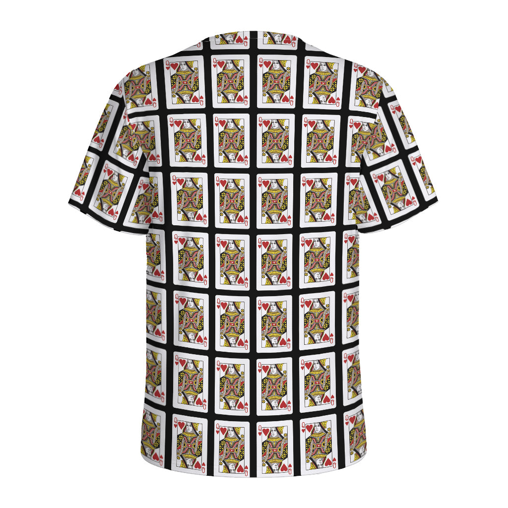 Queen Of Hearts Pattern Print Men's Sports T-Shirt