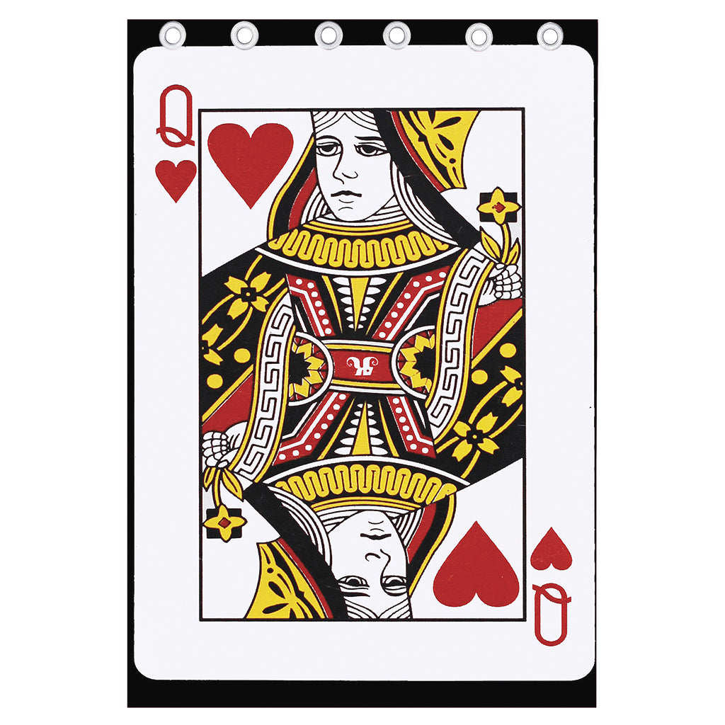 Queen Of Hearts Playing Card Print Curtain