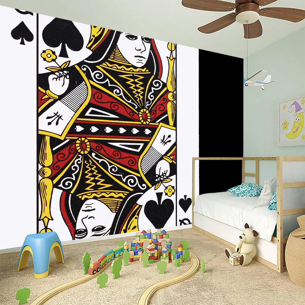 Queen Of Spades Playing Card Print Wall Sticker