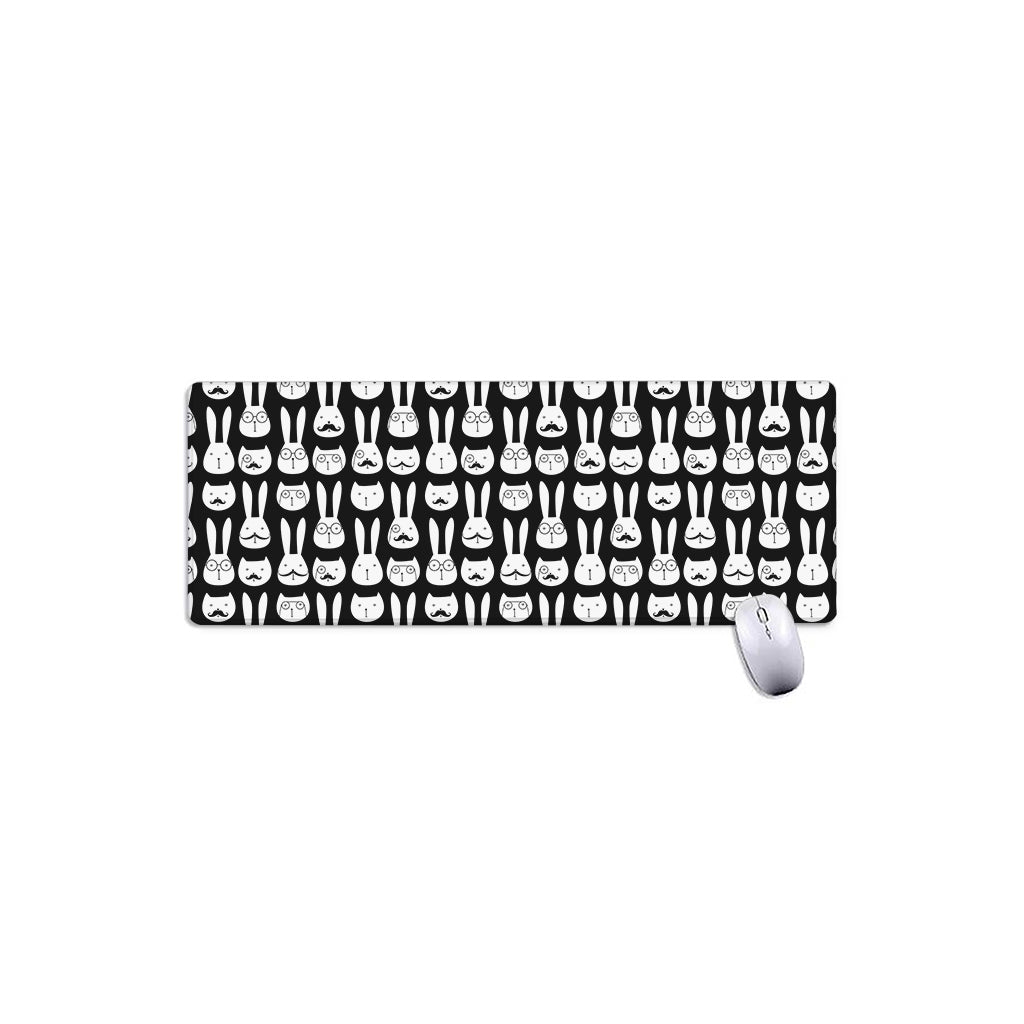 Rabbit And Cat Pattern Print Extended Mouse Pad