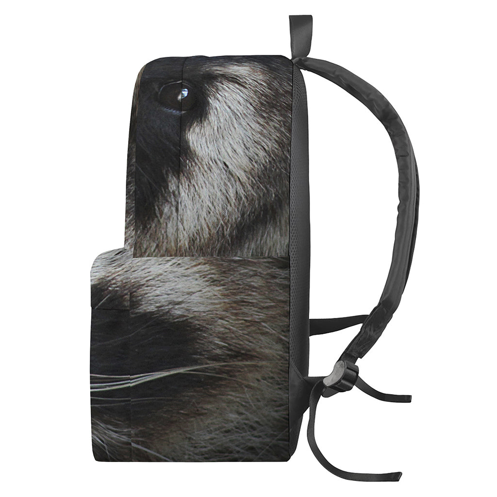 Raccoon Portrait Print Backpack