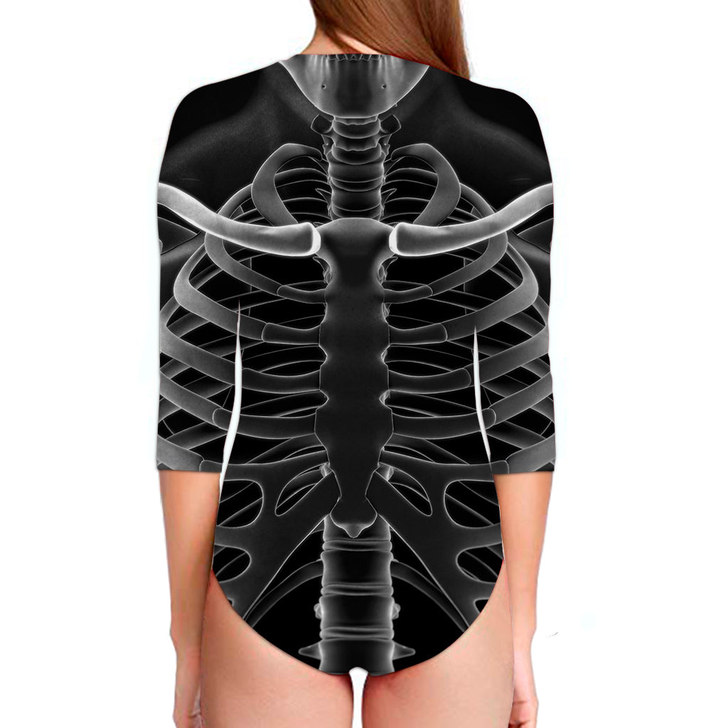Radiologist X-Ray Film Print Long Sleeve Swimsuit
