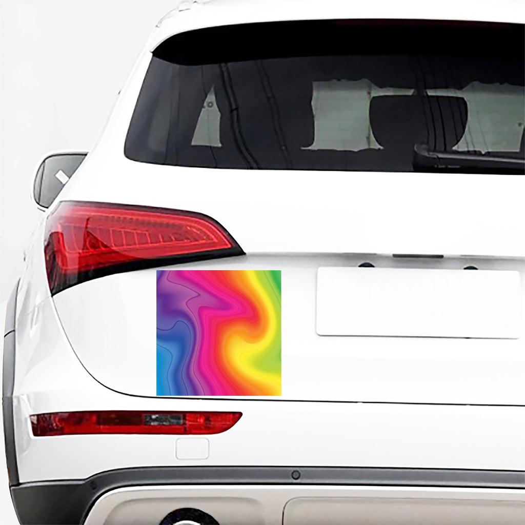 Rainbow Flow Print Car Sticker