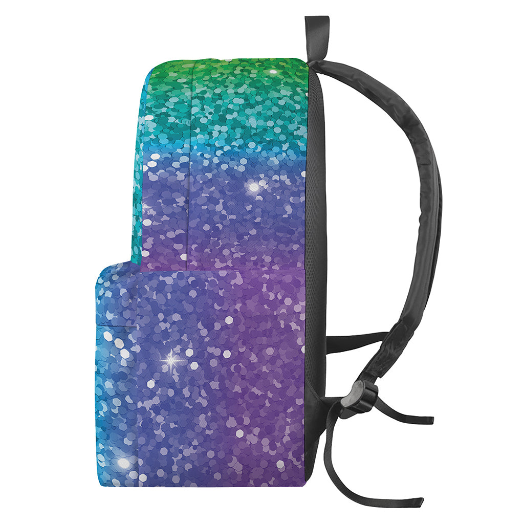 Rainbow Glitter Print (NOT Real Glitter) Backpack