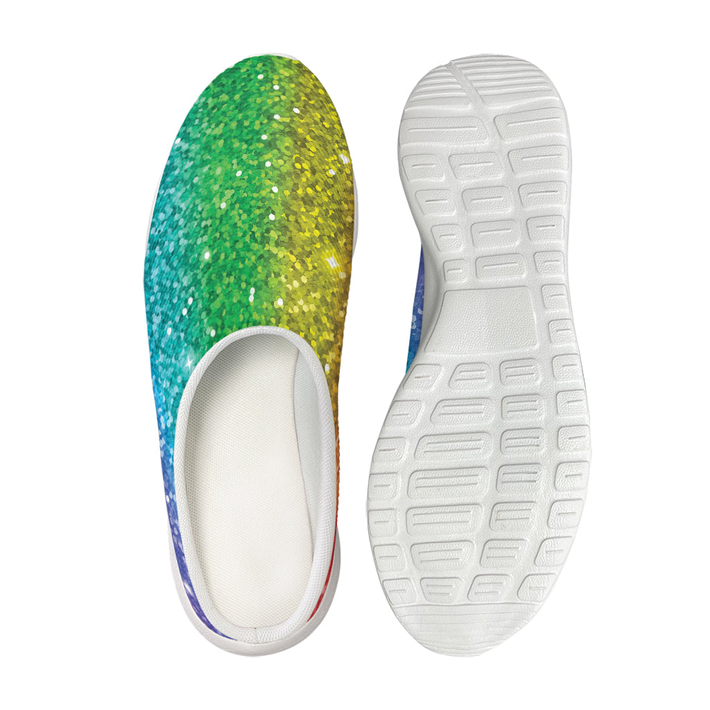 Rainbow Glitter Print (NOT Real Glitter) Mesh Casual Shoes