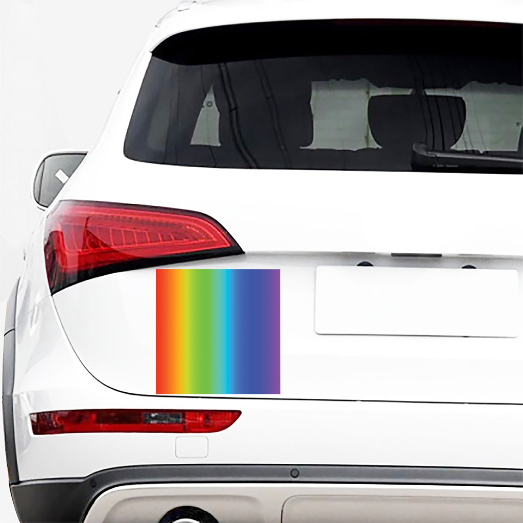 Rainbow Gradient Print Car Sticker