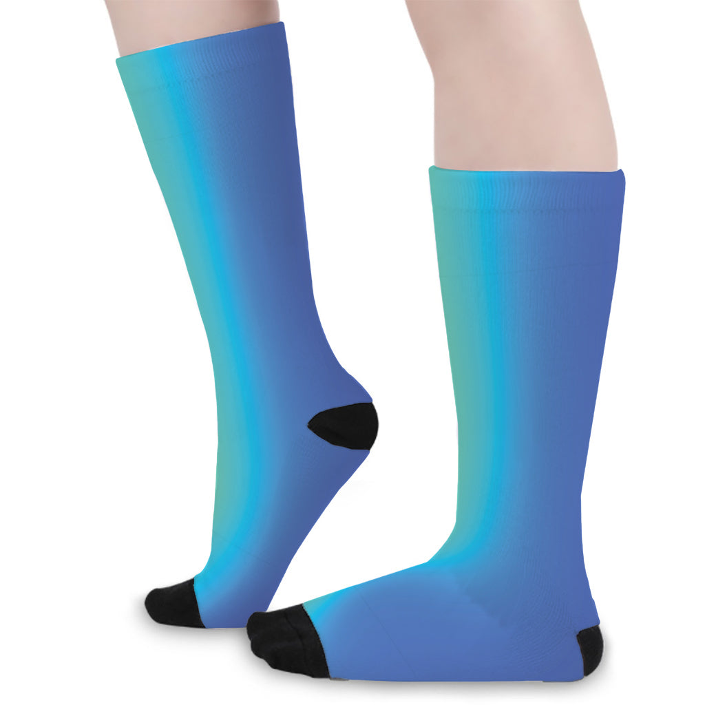 Rainbow Gradient Print Long Socks