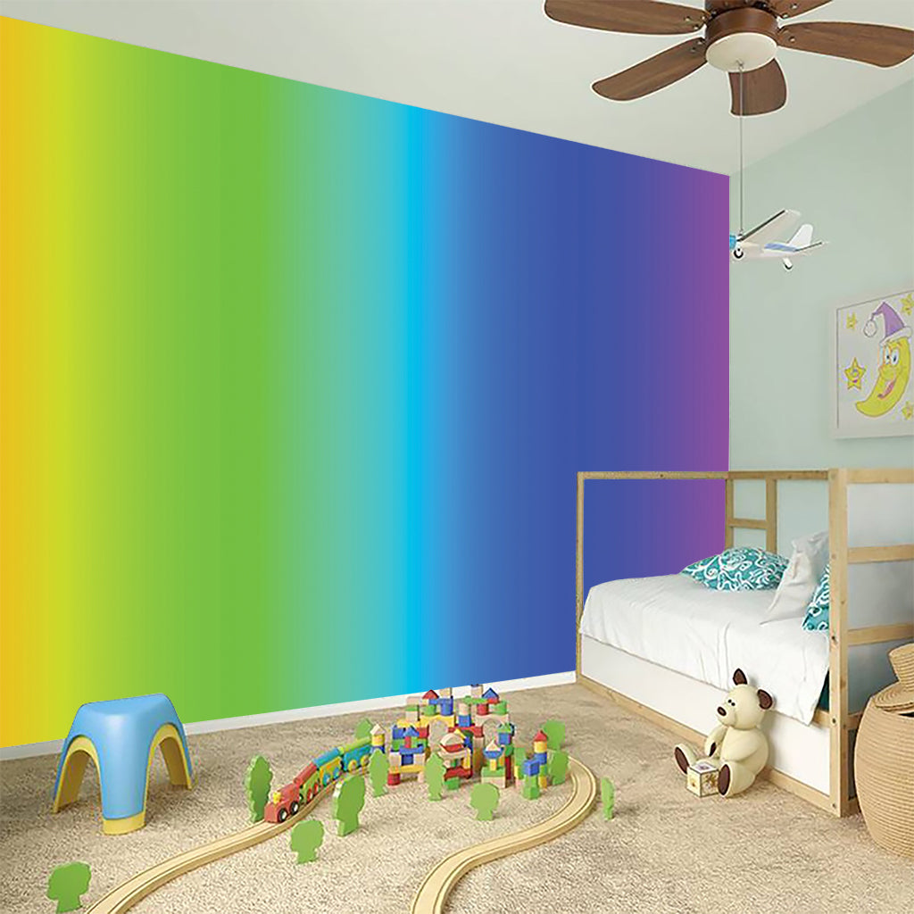Rainbow Gradient Print Wall Sticker