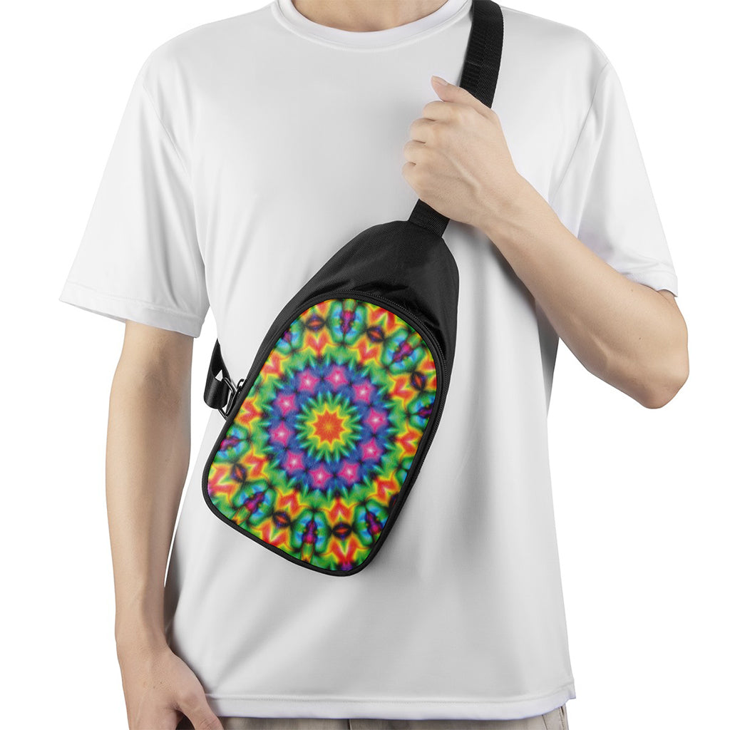 Rainbow Kaleidoscope Print Chest Bag