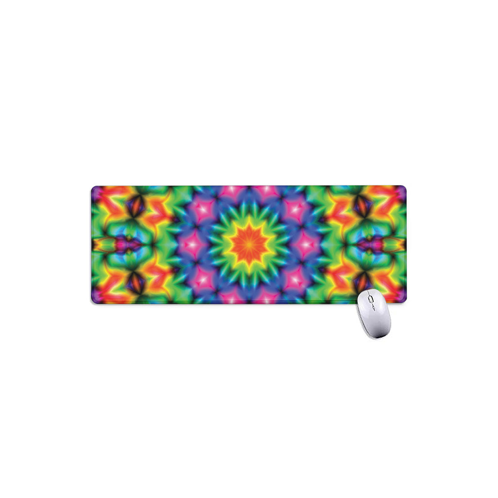 Rainbow Kaleidoscope Print Extended Mouse Pad