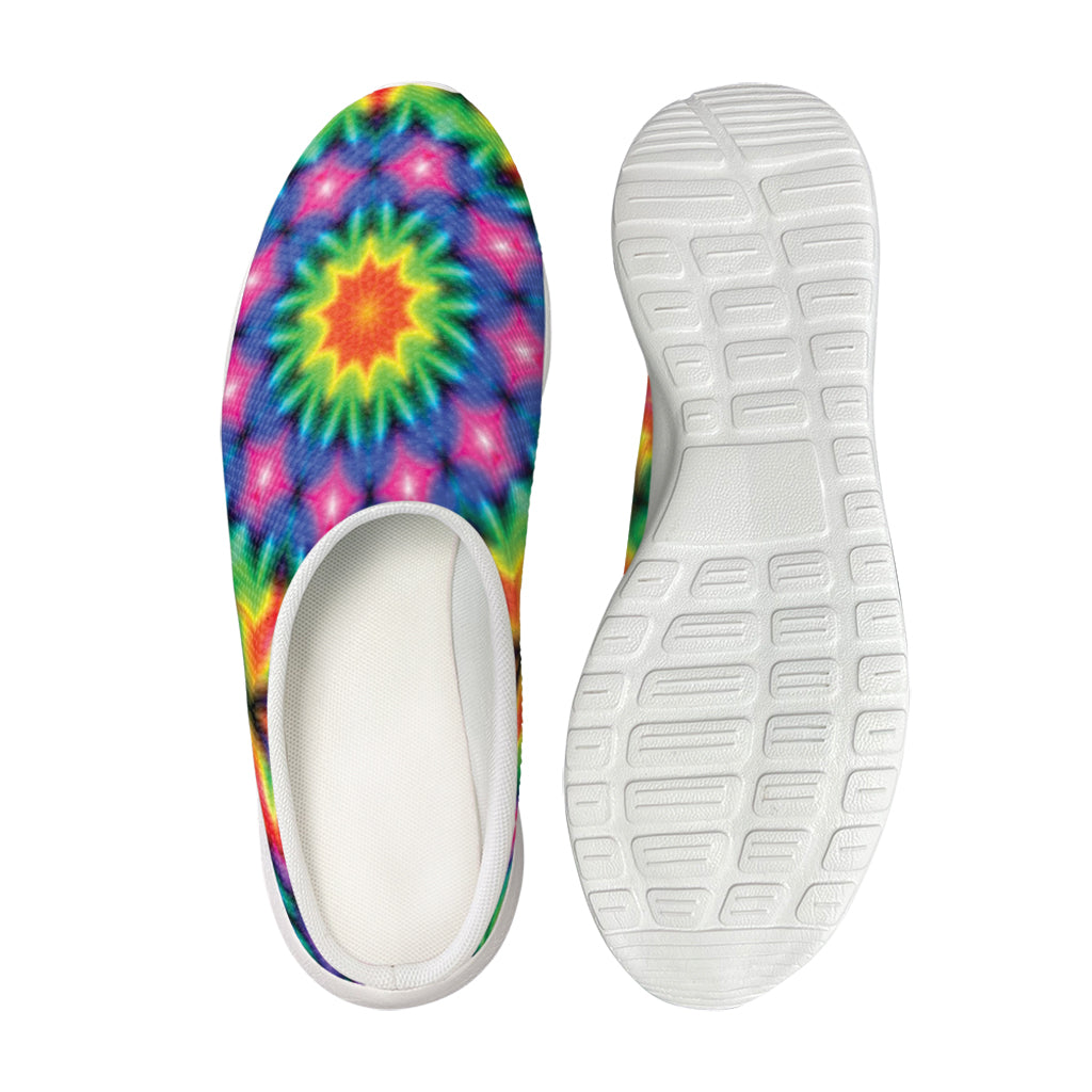 Rainbow Kaleidoscope Print Mesh Casual Shoes