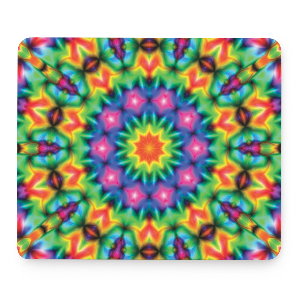 Rainbow Kaleidoscope Print Mouse Pad
