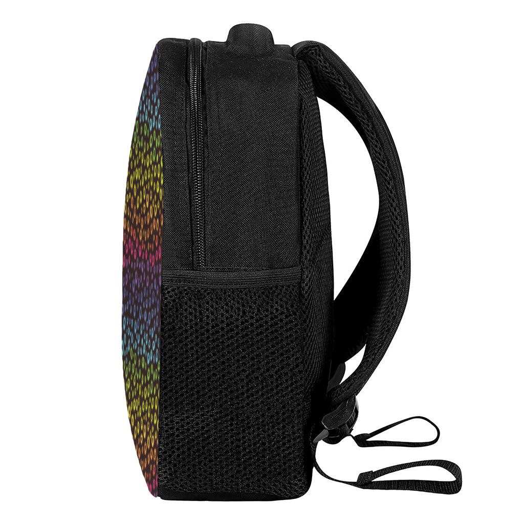 Rainbow Leopard Pattern Print Casual Backpack