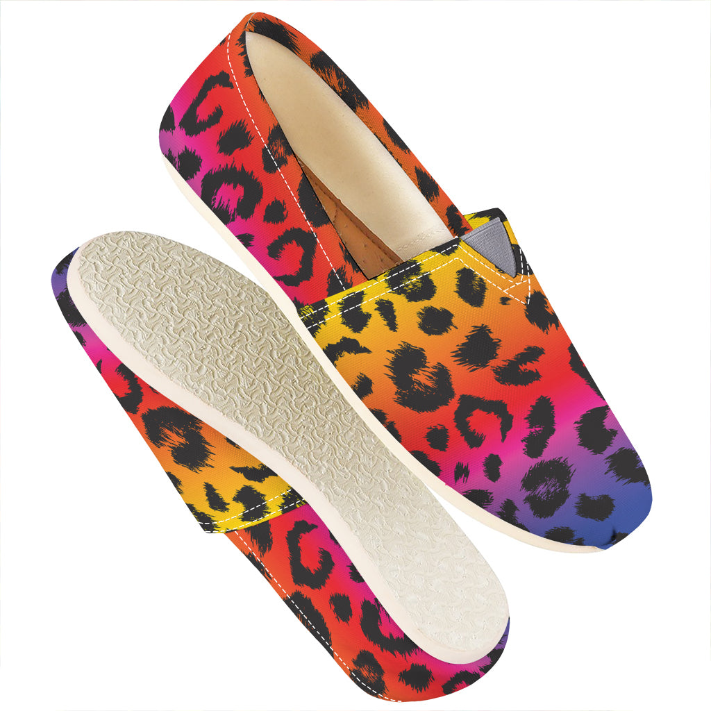 Rainbow Leopard Print Casual Shoes