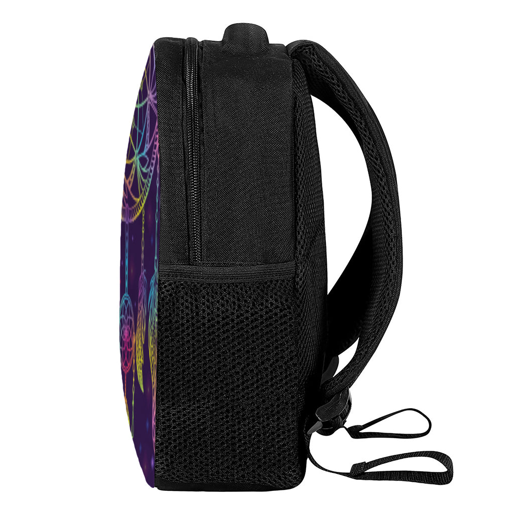 Rainbow Native Dream Catcher Print Casual Backpack