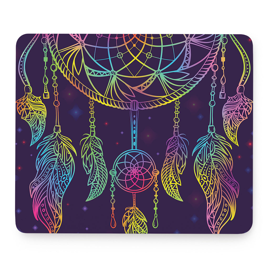 Rainbow Native Dream Catcher Print Mouse Pad