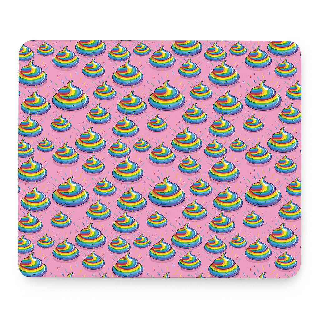 Rainbow Poop Pattern Print Mouse Pad