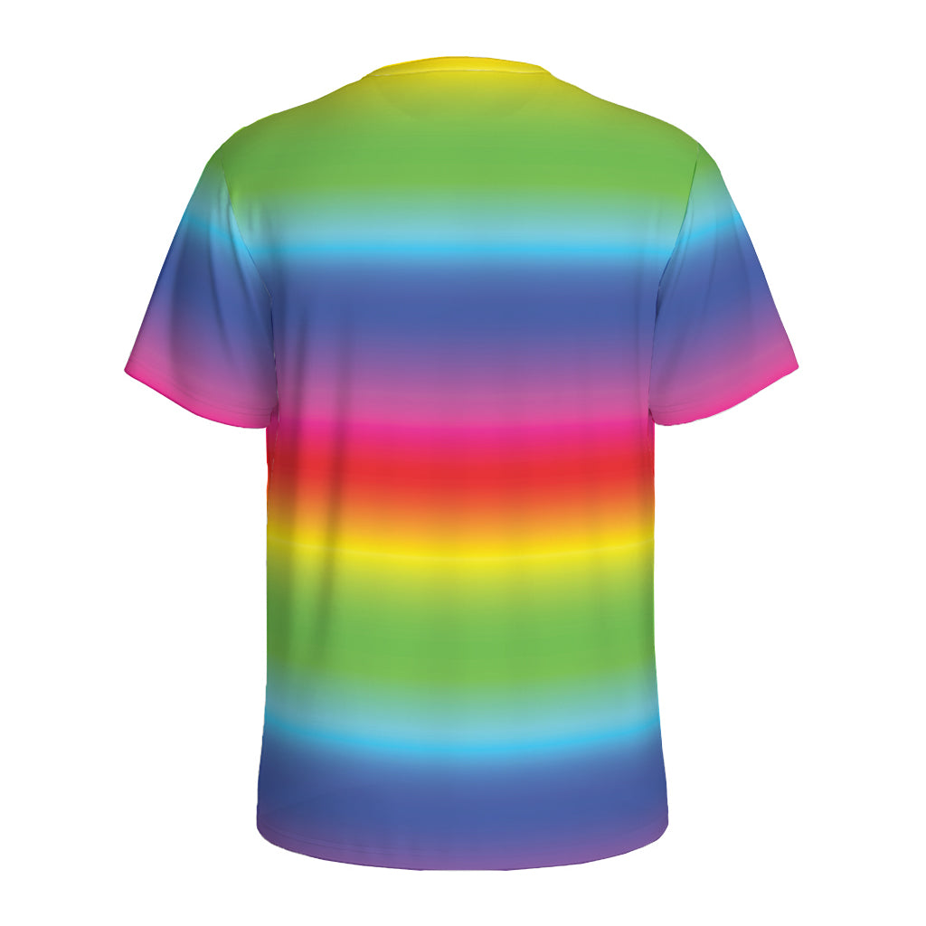 Rainbow Print Men's Sports T-Shirt