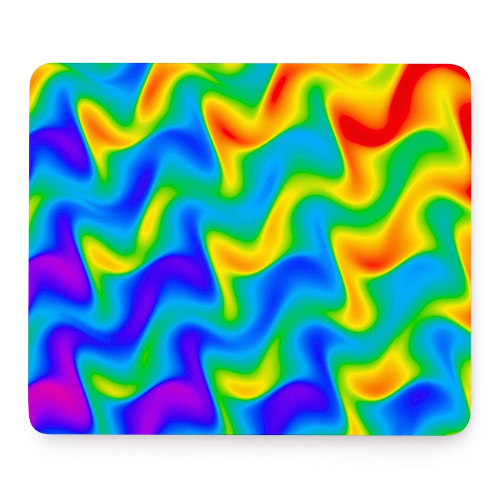 Rainbow Psychedelic Trippy Print Mouse Pad