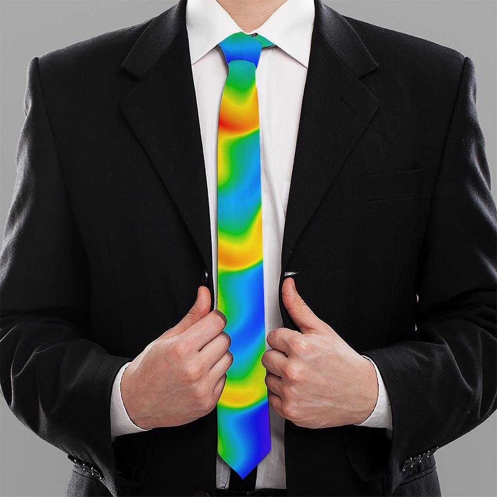 Rainbow Psychedelic Trippy Print Necktie