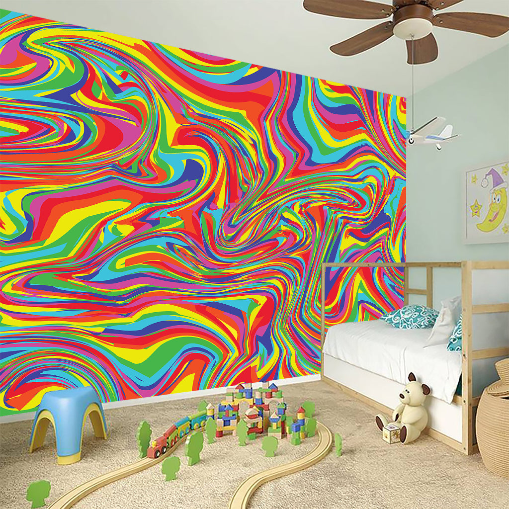 Rainbow Rave Print Wall Sticker